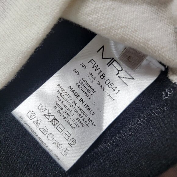 MrZ Wool Cashmere Blend V Neck Block Color Sweater NWT Size L - Picture 13 of 13